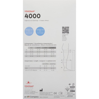 Venosan 4001 A-DH KKL1 XL 롱 클로즈드 모로코 1쌍