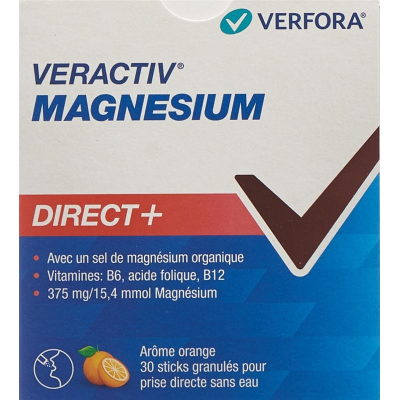 Veractiv Magnesium Direct+ w sztyfcie 30 szt