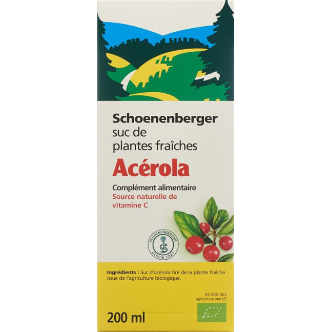SCHOENENBERGER acerola natural fruit juice organic