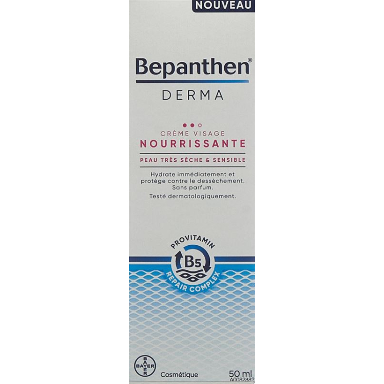 Bepanthen DERMA მკვებავი სახის კრემი Disp 50 მლ