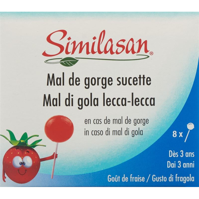 Similasan Sore Throat Lollipop with Strawberry Flavor