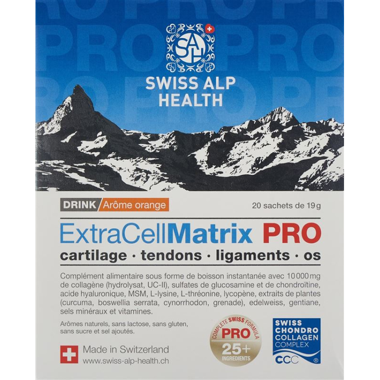 Extra Cell Matrix PRO խմիչք für Knorpel Bänder Sehnen und Knochen 20 Btl 19 գ