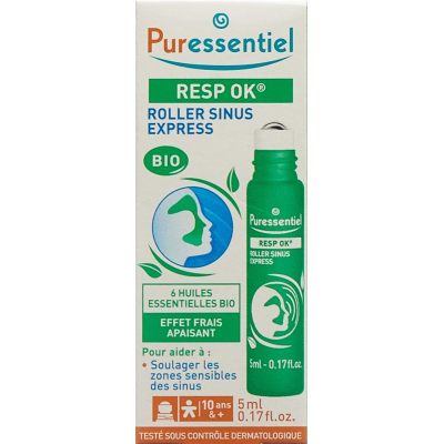 Puressentiel respiratory sinus roll-on s esenciálnymi olejmi bio 5 ml