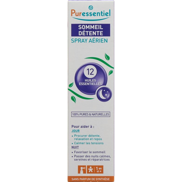 Puressentiel Entspannter Schlaf Umgebungsspray 12 ätherische Öle 200 មីលីលីត្រ