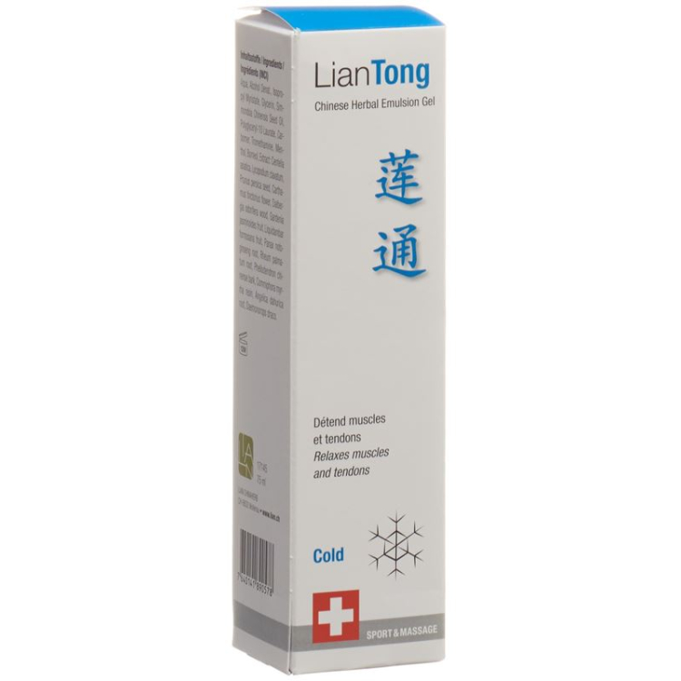 Liantong Chinese Herbal emulsion gel Cold Disp 75 ml