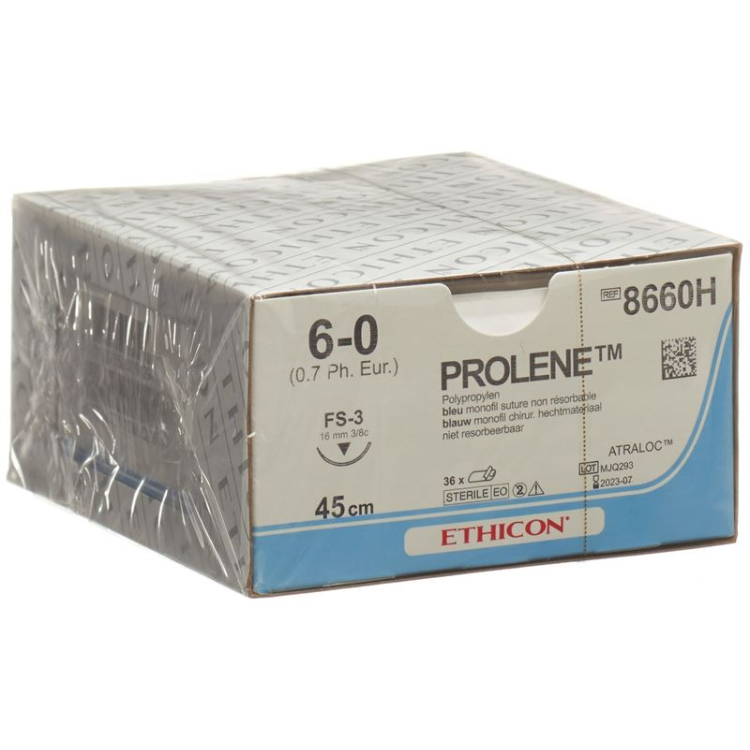 PROLENE 45cm xanh dương 6-0 FS-3 36 cái