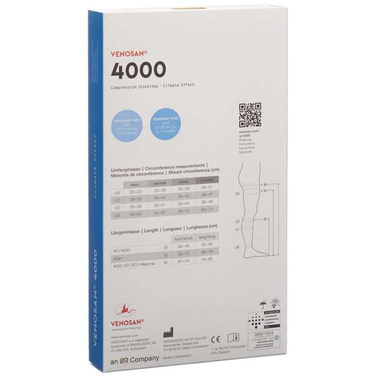 VENOSAN 4001 A-GHS KKL1 XL short cut mexic 1 paar