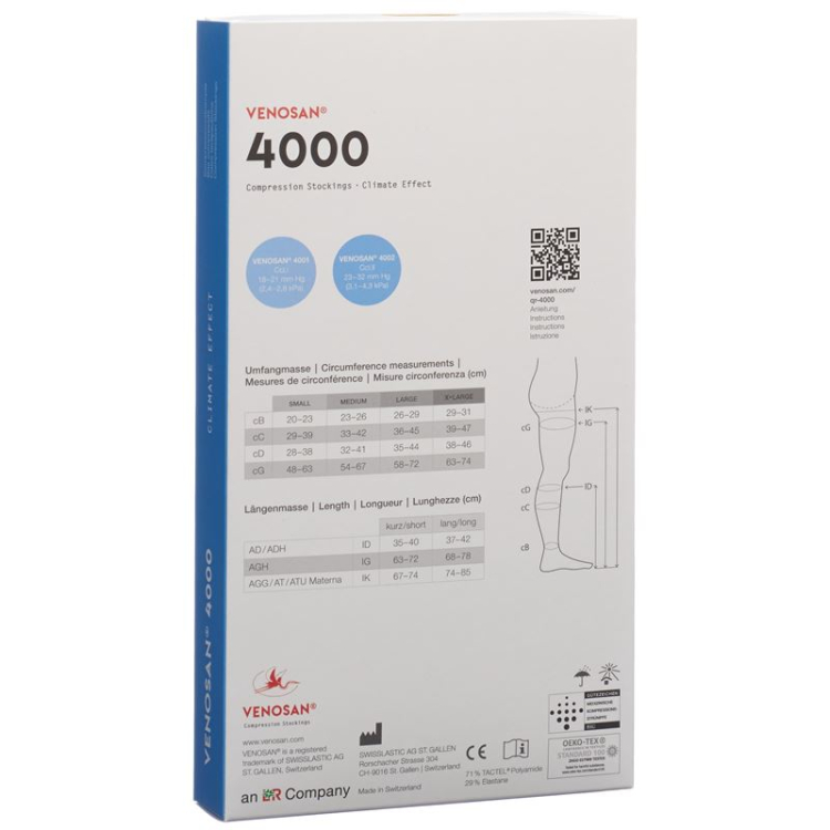 Venosan 4001 A-GH KKL1 XL довгий відкритий марокко 1 пара