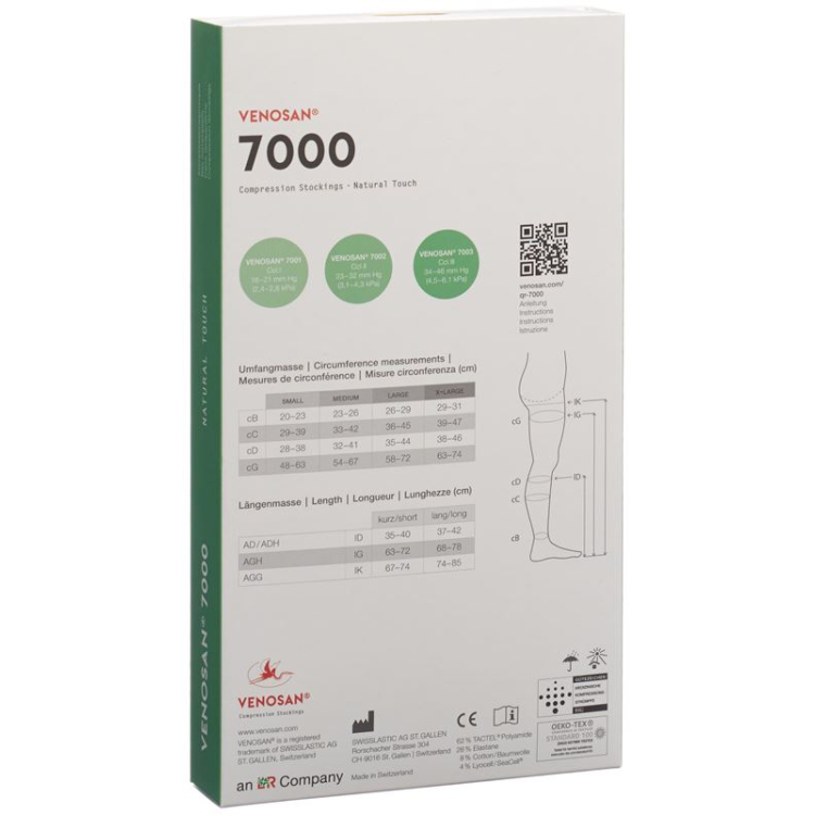 VENOSAN 7002 A-D KKL2 M long cut бежевий 1 пара