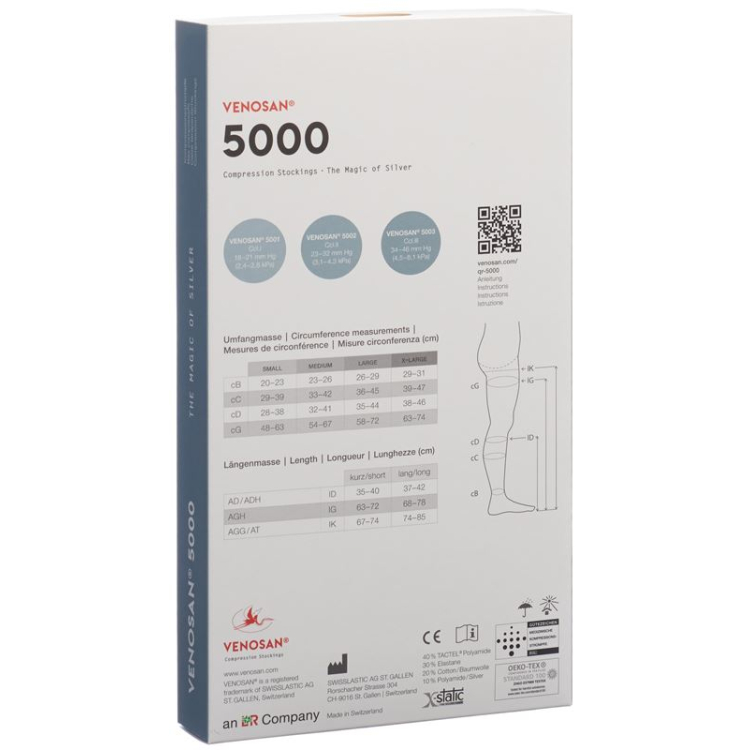 Venosan 5001 A-DH KKL1 S بلند بسته مکزیک 1 جفت