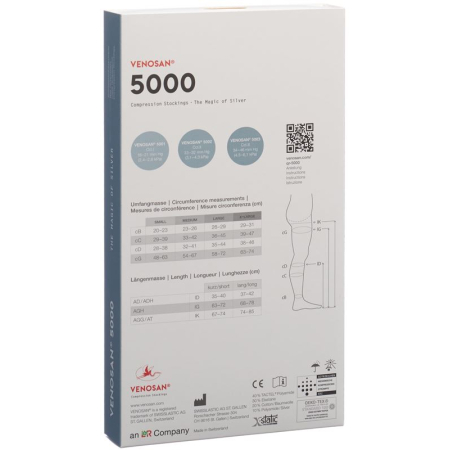 VENOSAN 5002 A-D KKL2 XL 롱 컷 모로코 1켤레