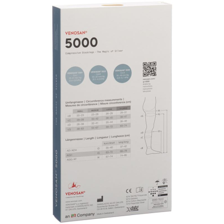 VENOSAN 5001 A-GHS KKL1 XL скорочений синій 1 пара