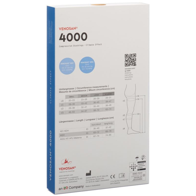 VENOSAN 4001 A-GHS KKL1 M زوج 1 marok قصير القص