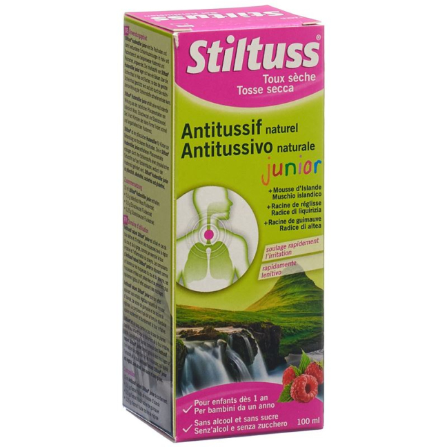 Stiltuss მცენარეული ხველების საწინააღმდეგო სიროფი Junior Fl 100 მლ