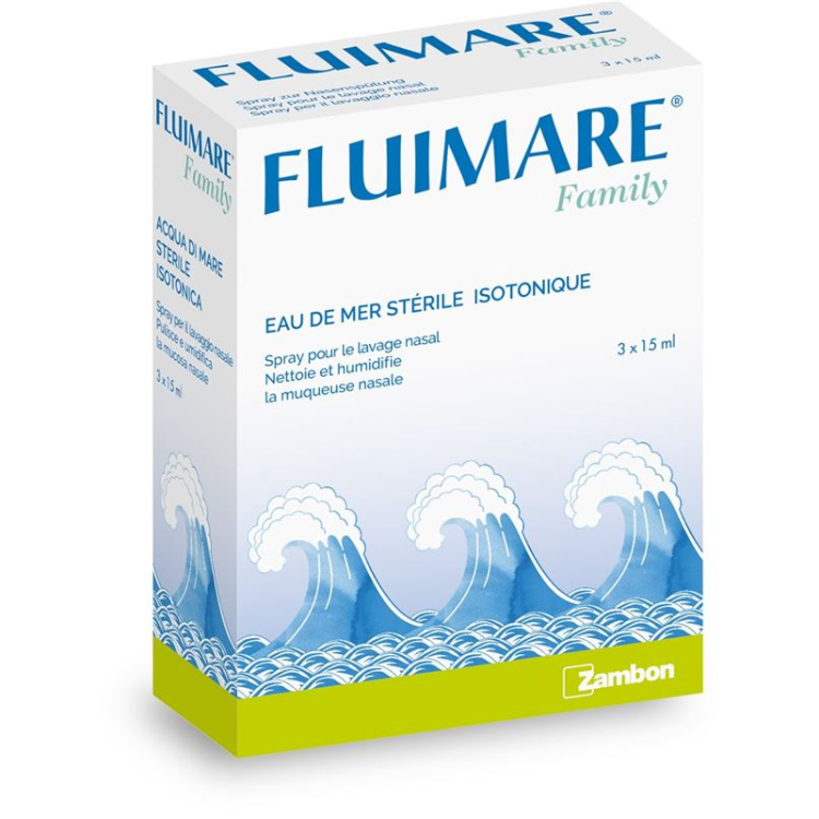 Fluimare Næsespray Familie 3 Fl 15 ml