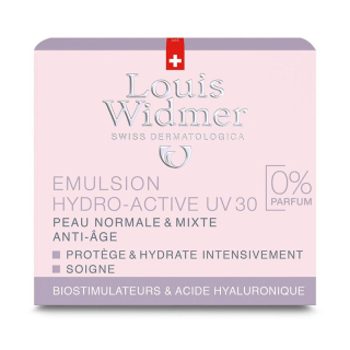 Louis Widmer Soin Emulsion Hydro Active UV Non Parfumé 50 ml