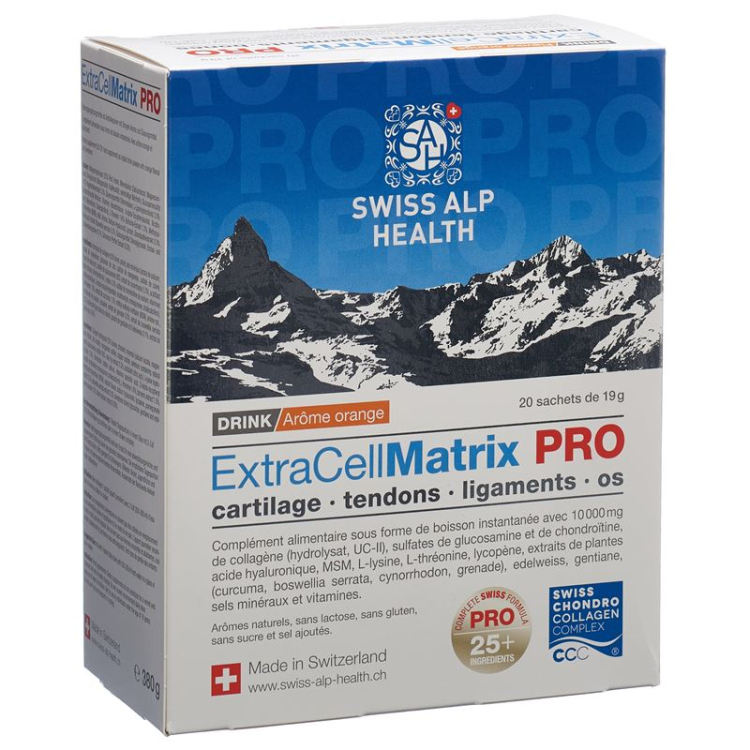 Extra Cell Matrix PRO խմիչք für Knorpel Bänder Sehnen und Knochen 20 Btl 19 գ