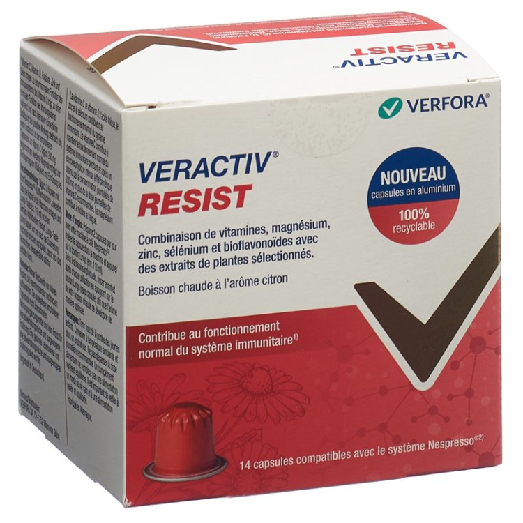 Veractiv Resist nespresso Kapseln Alu 14 Stk