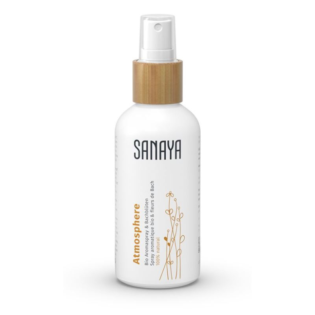 SANAYA Aroma&Bachblüt Spray Atmosphere Bio - Organic Essential Oil and Bach Flower Remedy Spray