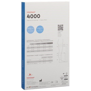 VENOSAN 4002 A-D KKL2 M בגזרה ארוכה שחור 1 זוג