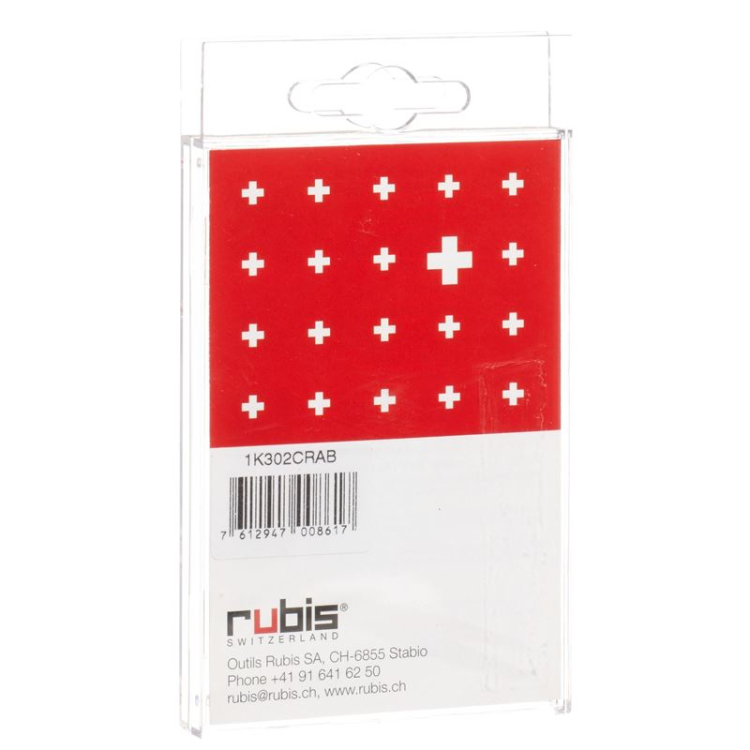 Rubis pincet gebogen inox