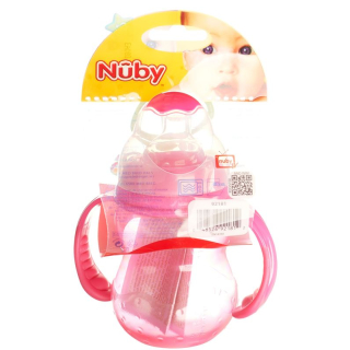 Nuby Wide Mouth Bottle Starter Cup with Handles. beak sucker