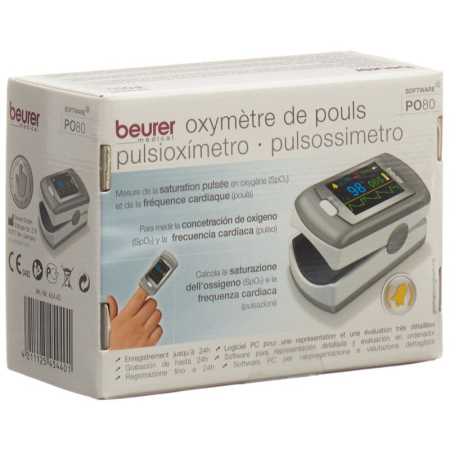 Beurer finger pulse oximeter with 24-hour memory PO 80