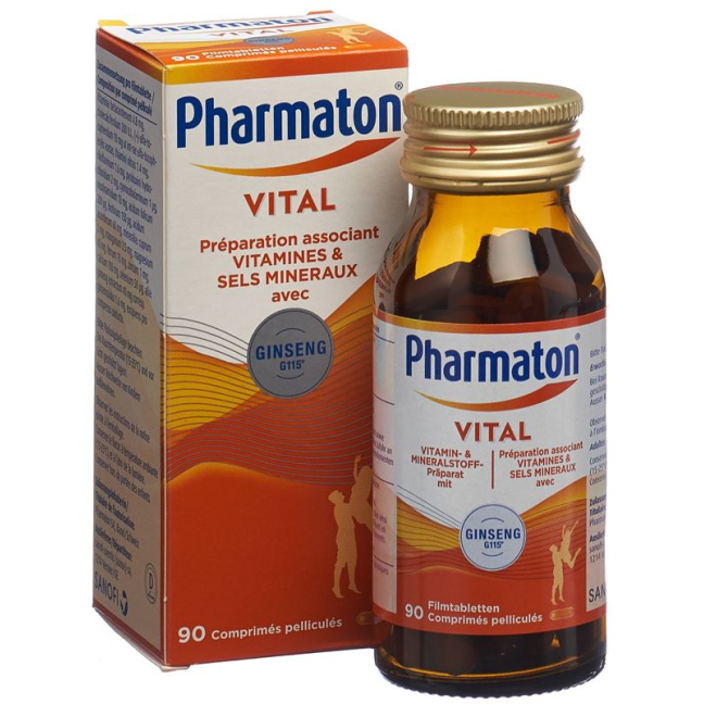 Pharmaton Vital film tabl glass bottle 90 pcs
