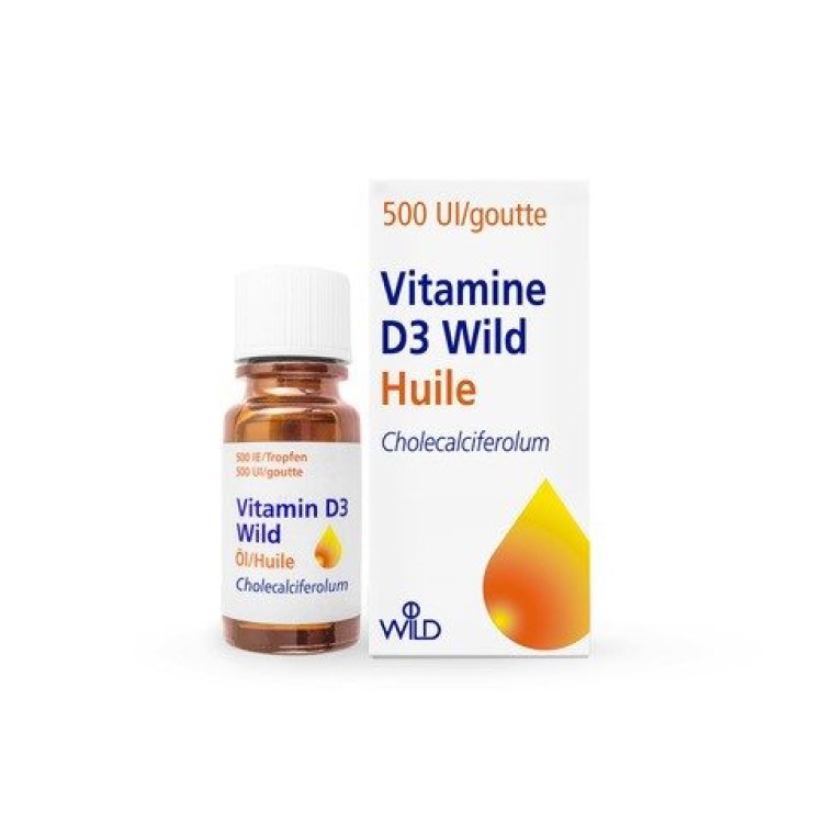 VITAMIN D3 WILD L 500 IU/DROPS 10 ML