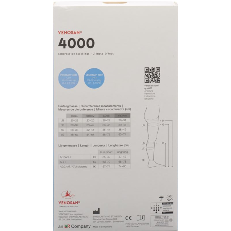 VENOSAN 4001 A-GH KKL1 XL short cut mexic 1 pasang