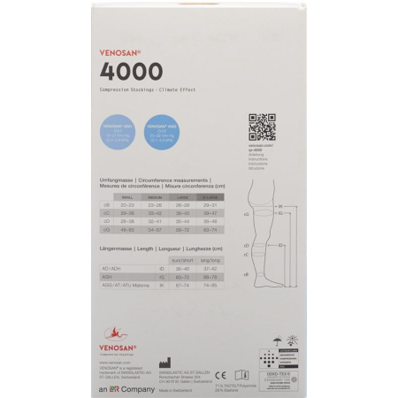 VENOSAN 4001 A-GH KKL1 L qısa açıq qum 1 cüt