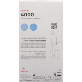 VENOSAN 4002 A-D KKL2 M کوتاه مشکی باز 1 جفت