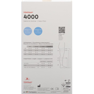 VENOSAN 4001 A-D KKL1 M برش کوتاه مشکی 1 جفت