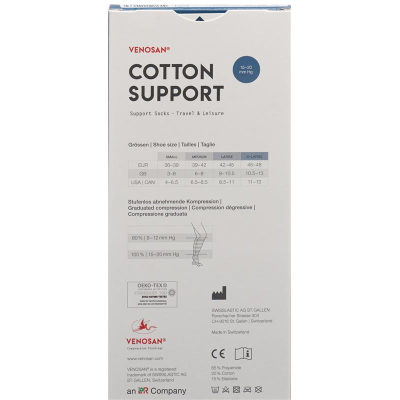 ស្រោមជើង venosan cotton support a-d m ពណ៌ខ្មៅ ១គូ