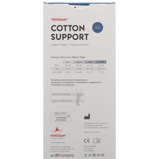 Venosan COTTON SUPPORT Socks A-D XL white 1 pair