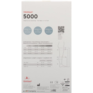 VENOSAN 5001 A-DH KKL1 L برش کوتاه مشکی 1 جفت