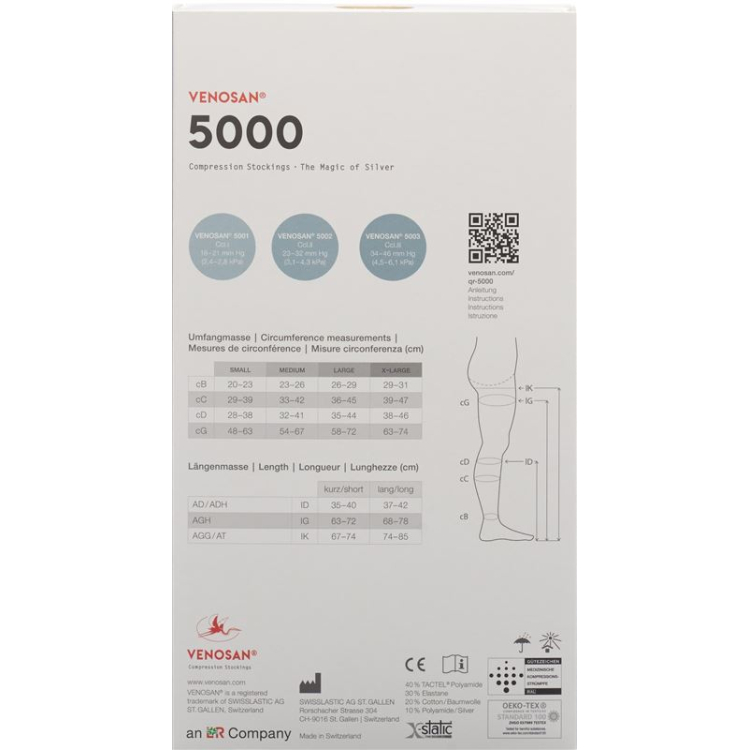 VENOSAN 5001 A-D KKL1 L کوتاه باز مراکش 1 جفت