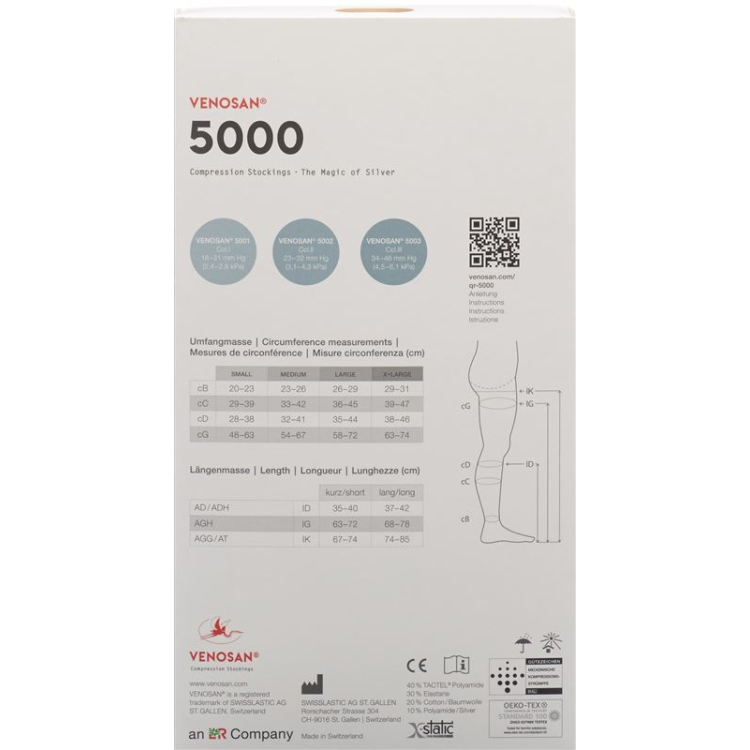 VENOSAN 5001 A-GH KKL1 M ماسه باز بلند 1 جفت