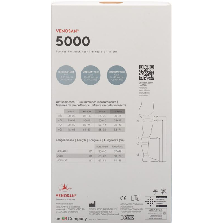 VENOSAN 5001 A-DH KKL1 XL کات کوتاه مراکش 1 جفت