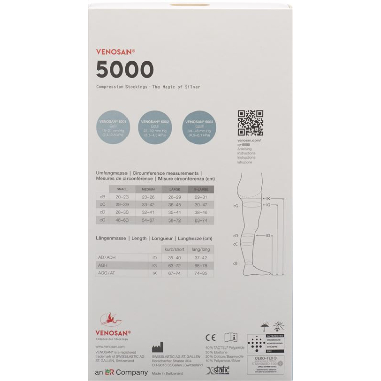 VENOSAN 5002 A-GH KKL2 XL کوتاه باز مراکش 1 جفت