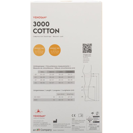 VENOSAN 3002 A-DH KKL2 M 롱게 베이지 1켤레