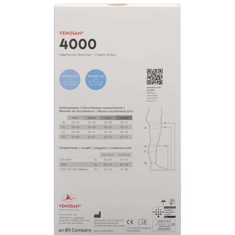 VENOSAN 4001 A-GHS KKL1 XL زوج واحد من المغرب