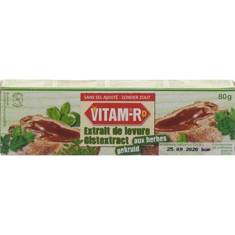 Estratto di lievito Vitam RD Herbs a basso contenuto di sale Tb 80 g