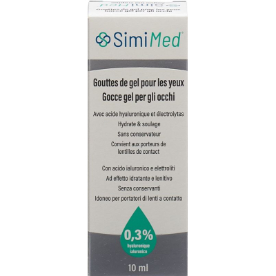 Simimed eye gel drops 0.3% בקבוק הואלורוני 10 מ