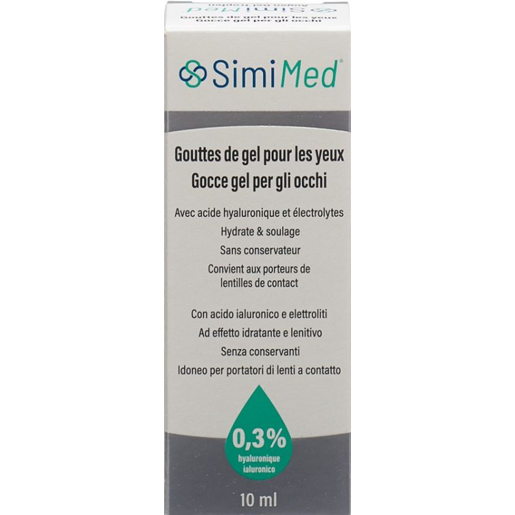 SimiMed Eye Gel Drops 0.3% בקבוק הואלורוני 10 מ