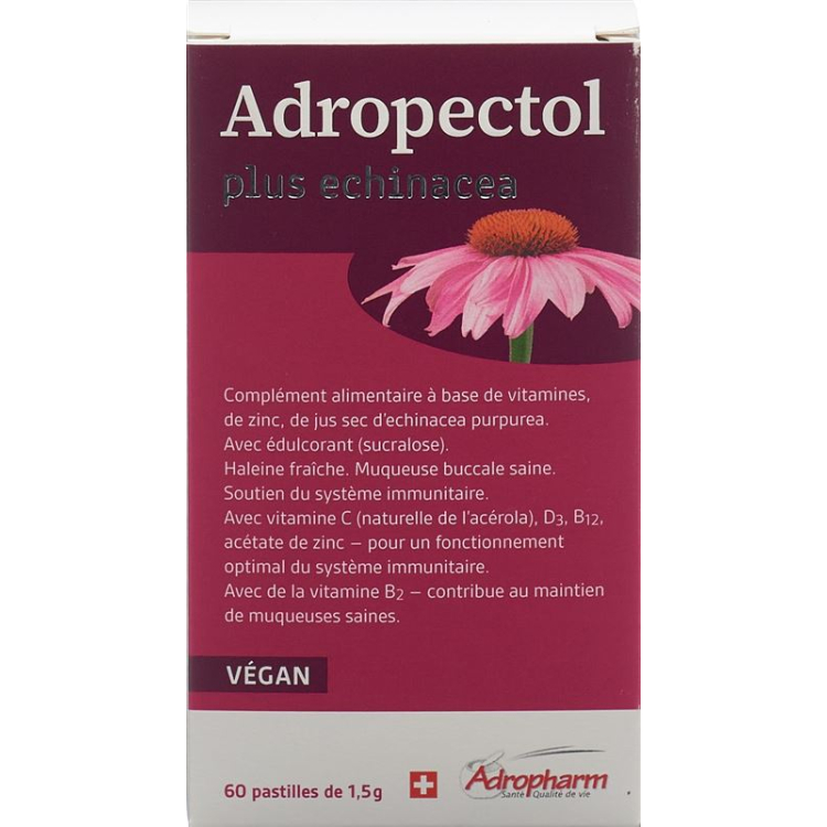 ADROPECTOL Plus Pastilles d'échinacée