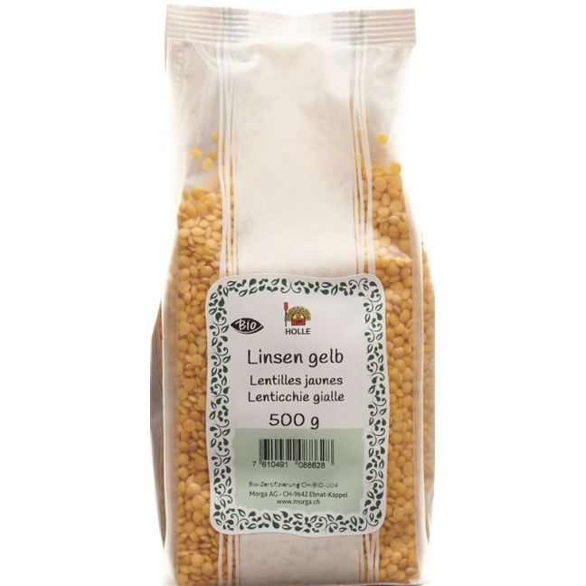 Morga lentils yellow organic bag 500 g