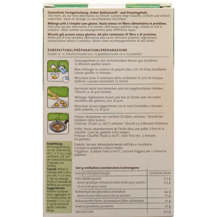 Morga Linsentätschli Gluten Free Organic 150 g