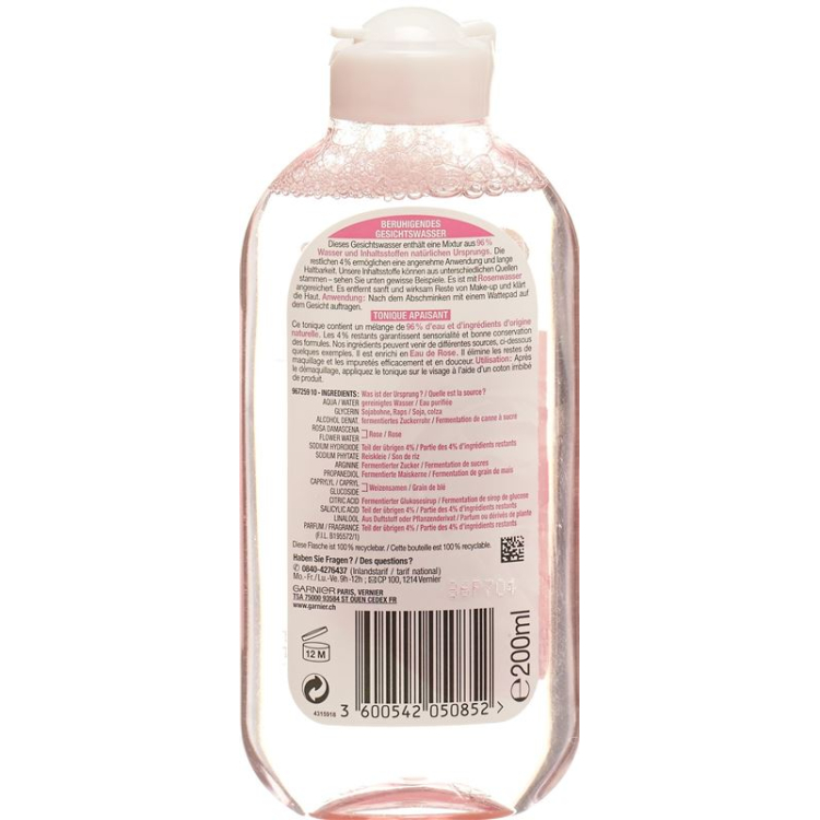 Garnier Natural Range toner Rose Fl 200 ml