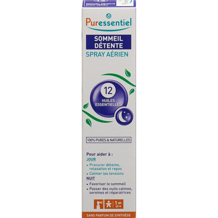 Puressentiel Entspannter Schlaf Umgebungsspray 12 ätherische Öle 200 មីលីលីត្រ